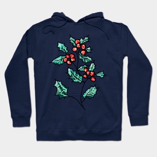 Holly leaves Christmas Hoodie